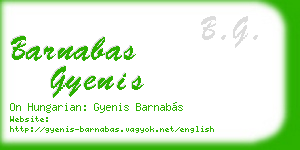 barnabas gyenis business card